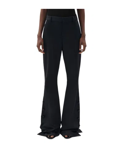 Ann Demeulemeester Enya Slim Fit Bootcut Trousers In Black