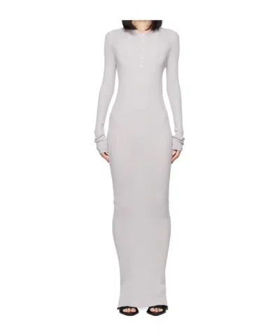 Ann Demeulemeester Enza Long-sleeved Dress In White