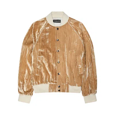 Pre-owned Ann Demeulemeester Esko Slim Fit Raglan Bomber 'sand' | Tan | Men's Size 50 In Brown