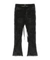 Ann Demeulemeester Esti Cropped Bias Cut Embroidered Trousers In Black