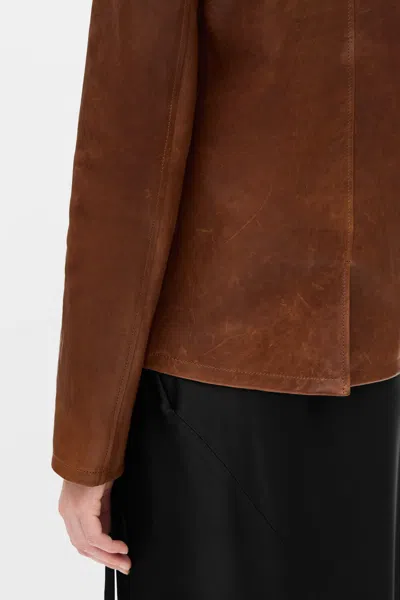 Ann Demeulemeester Euli Straight Caban In Brown