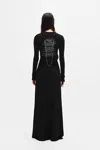 Ann Demeulemeester Eva Long Open Back Knitted Dress In Multicolor