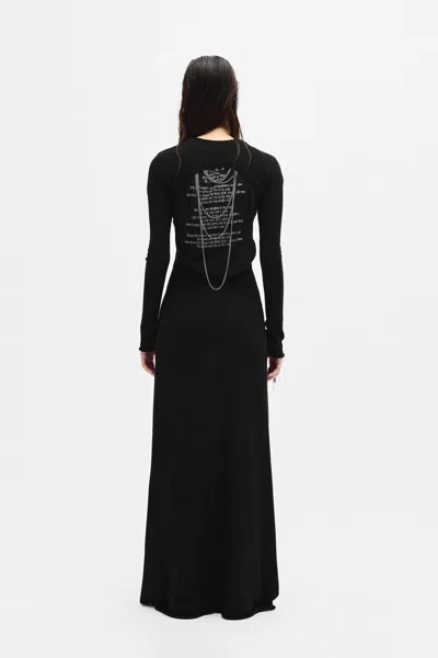 Ann Demeulemeester Eva Long Open Back Knitted Dress In Multicolor