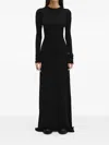 Shop Ann Demeulemeester Eva Long-sleeve Cut-out Maxi Dress
