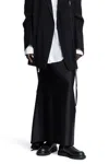 Ann Demeulemeester Eveline Long Bias Skirt In Cady Satin In Black