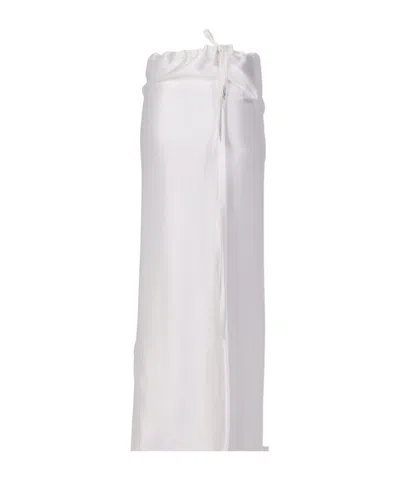 Ann Demeulemeester Eveline Long Bias Skirt In White