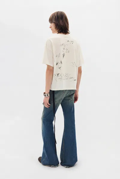 Ann Demeulemeester Everything Is Fine Sketch T-shirt In Neutral