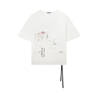 Pre-owned Ann Demeulemeester Everything Is Fine T-shirt 'cream' | Men's Size Xl In White