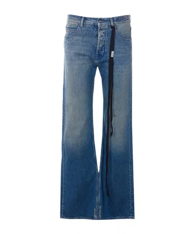 Ann Demeulemeester Faded Flared Jeans In Blue