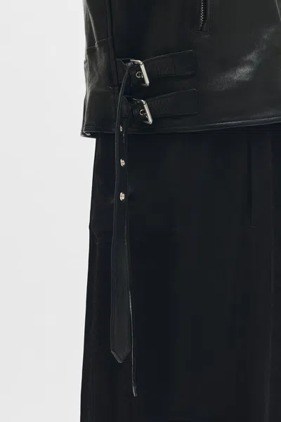 Ann Demeulemeester Faltin Sleeveless Perfecto In Multicolor