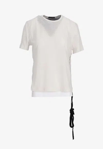 ANN DEMEULEMEESTER FANIE OCTOBER AND THE EYES PRINT T-SHIRT WITH STRAP