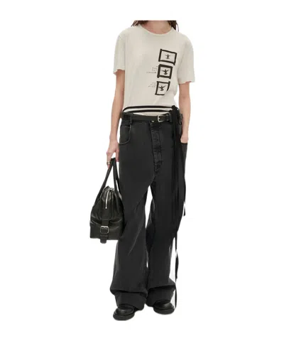 Ann Demeulemeester Fanie Printed Jersey T-shirt In Neutral