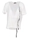 Ann Demeulemeester White Fanie Standard Fit T-shirt In White