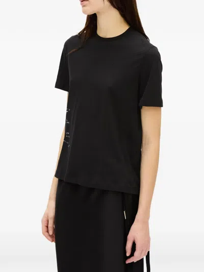 Ann Demeulemeester Fanie T-shirt Mit Slogan In Black