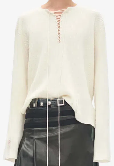 Ann Demeulemeester Fanja Wool And Cashmere Sweater In Neutral