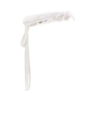 Ann Demeulemeester Feather Headband In White