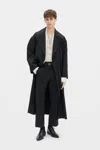 Ann Demeulemeester Feliks High-comfort Trench Coat In Black