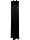 Ann Demeulemeester Black Leah Long Asymmetric Maxi Dress