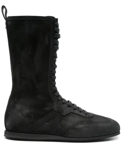 Ann Demeulemeester Fides Soft High-top Boxing Sneakers In Animal Print