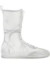 Ann Demeulemeester Fides Soft High-top Boxing Sneakers In White