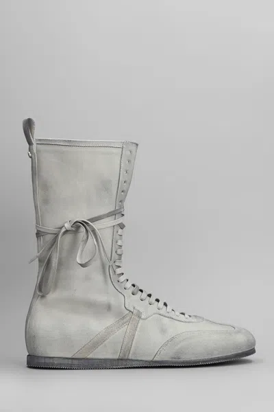 Ann Demeulemeester Fides Sneakers In Grey Leather
