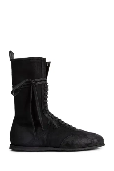 Ann Demeulemeester Fides Soft High-top Boxing Sneakers In Black