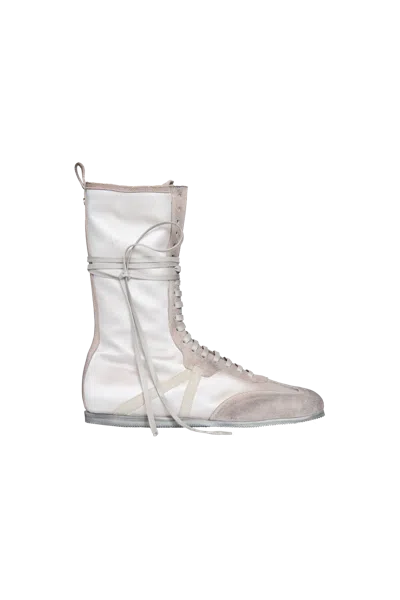 Ann Demeulemeester Fides Soft High-top Boxing Sneakers White