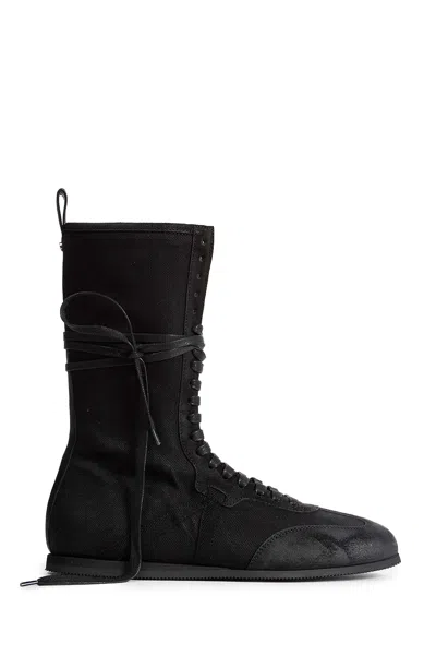 Ann Demeulemeester Fides Soft High-tops Boxing Sneakers In Black