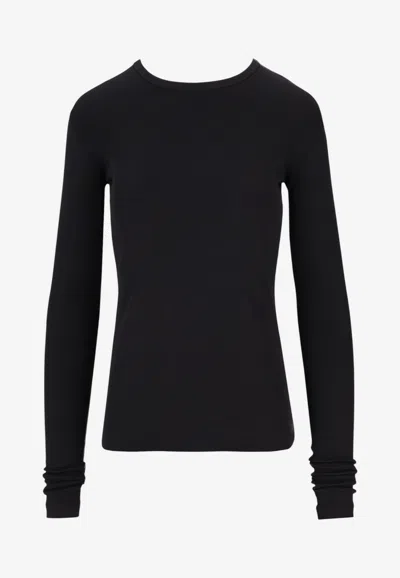 Ann Demeulemeester Fiene Crewneck Top In Black