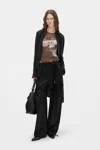 Ann Demeulemeester Fiene ''doves'' Print Long Sleeve T-shirt In Black