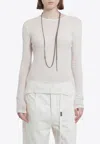 Ann Demeulemeester Fiene Essential Long-sleeved T-shirt In White