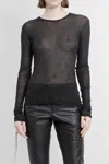 Ann Demeulemeester Woman Black T-shirts In Black