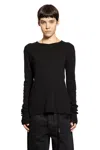 Ann Demeulemeester Women Fiene Slim Fit Long Sleeves T-shirt Viscose In Black