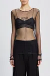 Ann Demeulemeester Long Sleeve Top In Black