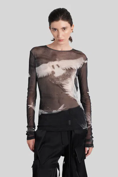 ANN DEMEULEMEESTER FIENE TOPWEAR IN BLACK POLYAMIDE