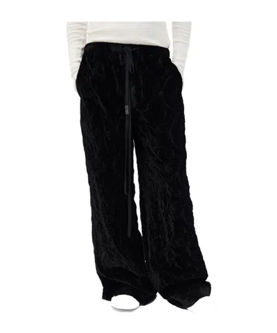 Ann Demeulemeester Paisley-embroidered Velvet Trousers In Black