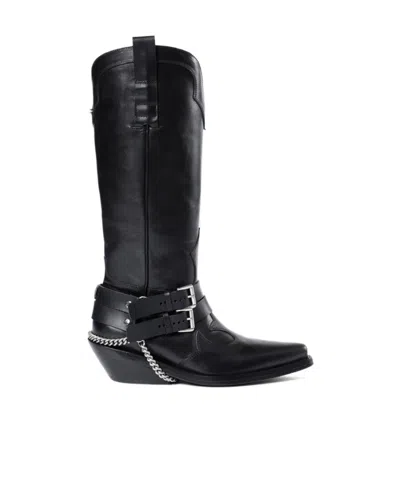 Ann Demeulemeester Finnbo Santiago Boots With Belts In Black