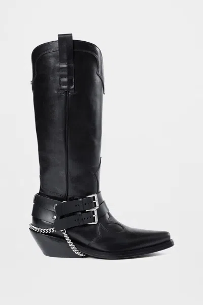 ANN DEMEULEMEESTER FINNBO SANTIAGO BOOTS WITH BELTS