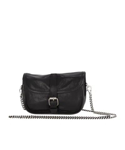 Ann Demeulemeester Flap Shoulder Bag In Black