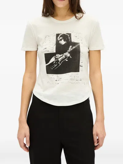 Ann Demeulemeester Floor Curved-hem T-shirt In White