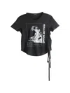 Ann Demeulemeester Floor Micro Drawstring T-shirt In Black