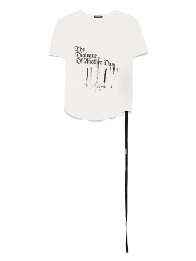 Ann Demeulemeester Floor Micro T-shirt In White