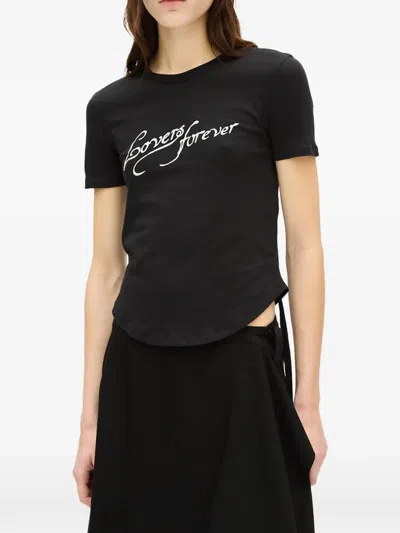Ann Demeulemeester Floor Micro T-shirt In Black