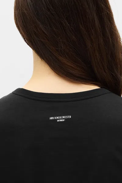 Ann Demeulemeester Floor Micro T-shirt In Black