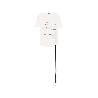 Ann Demeulemeester Floor Micro T-shirt In Neutral