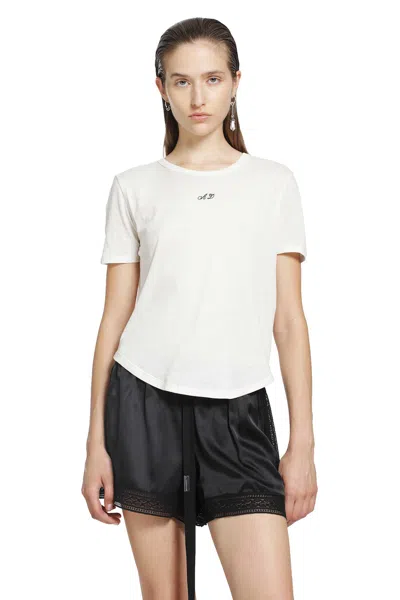 Ann Demeulemeester Floor Micro T-shirt In White