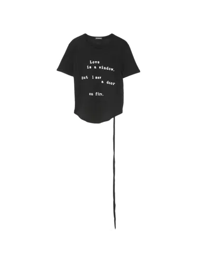 Ann Demeulemeester Floor T-shirt In Black