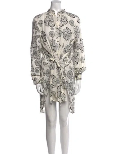 Pre-owned Ann Demeulemeester Floral Print Mini Dress In Multi