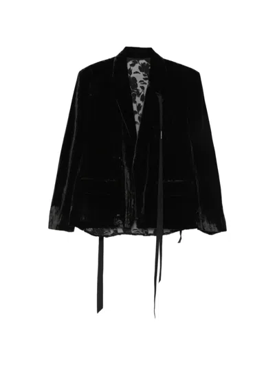 Ann Demeulemeester Floral-devoré Velvet Jacket In Pattern