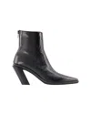 Ann Demeulemeester Leather Ankle Boots In Black
